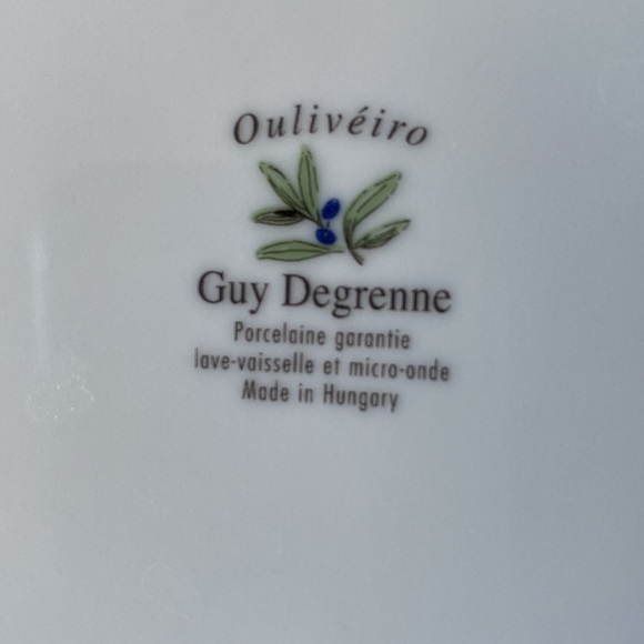 GUY DEGRENNE Ouliveiro Pattern Dinner Plate & Salad Plate - Picture 10 of 15